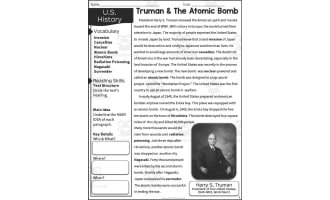 Truman + The Atomic Bomb Reading Packet