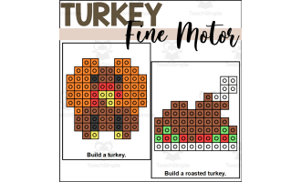 Turkey Fine Motor Activity with Connecting Cubes