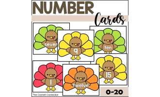 Turkey Number Cards