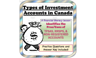 Types of Investment Accounts in CANADA: Non-Registered, TFSA, RRSP