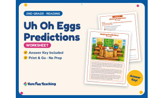 Uh Oh Eggs Predictions Worksheet – 2nd Grade Reading Practice
