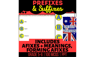 UK/Aus English Prefixes and Suffixes Practice Year 6-7 (PPT)