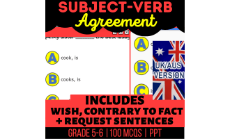 UK/Aus English Subject-Verb Agreement Practice Year 6-7 (PPT)