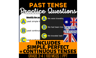 UK/Aus Spelling Past Tense Practice Questions - Year 4-5 (PPT)