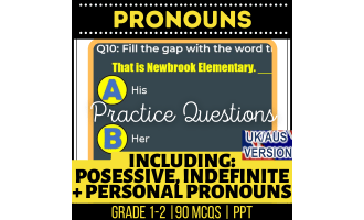 UK/Aus Spelling Pronouns Practice Questions - Year 2-3 (PPT)