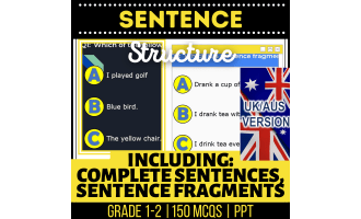 UK/Aus Spelling Sentence Structure Practice - Year 2-3 (PPT)