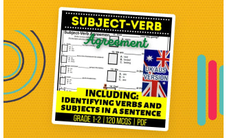 UK/Aus Spelling Subject-Verb Agreement Practice Year 2-3 (PDF)