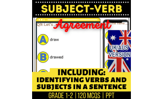 UK/Aus Spelling Subject-Verb Agreement Practice - Year 2-3 (PPT)