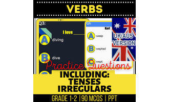 UK/Aus Spelling Verbs Practice Questions - Year 2-3 (PPT)