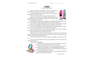 Unique Reading Comprehension Worksheet