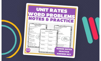 Unit Rates Guided Notes & Word Problem Practice | 6th Grade Math