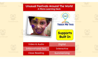 Unusual Festivals Around the World: A Micro-Learning Deck | Reading Activities