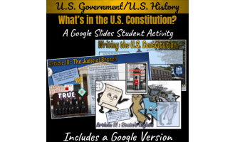 U.S. Government | U.S. Constitution | What's in the US Constitution? | A Google Slides Student Activity