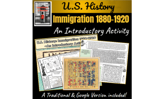 U.S. History |Industrialization | Immigration 1880-1920 | An Introductory Activity