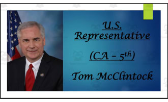 U.S. Representative Tom McClintock (CA - 5th) BIO PPT