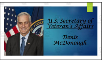 U.S. Secretary of Veteran's Affairs Denis McDonough (BIO PPT)