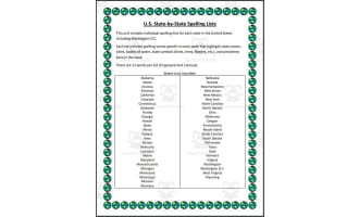 U.S. State-by-State Spelling List Bundle