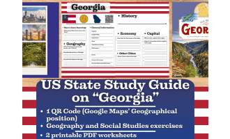 US State Study Guide Worksheets on Georgia