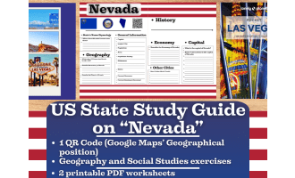 US State Study Guide Worksheets on Nevada