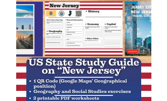 US State Study Guide Worksheets on New Jersey