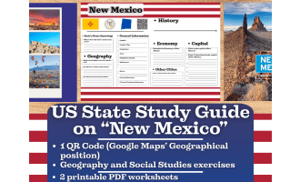 US State Study Guide Worksheets on New Mexico