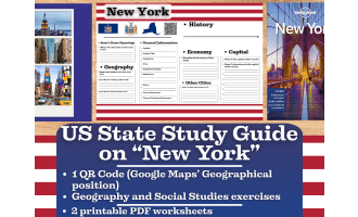 US State Study Guide Worksheets on New York