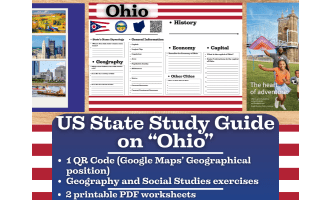 US State Study Guide Worksheets on Ohio