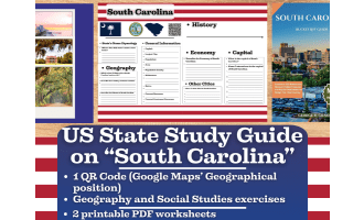 US State Study Guide Worksheets on South Carolina