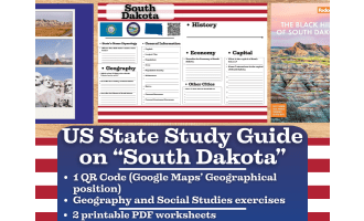 US State Study Guide Worksheets on South Dakota