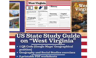 US State Study Guide Worksheets on West Virginia