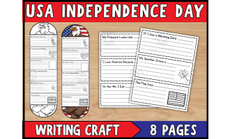 USA Independence Day Writing Craft | 4th Of July Activities