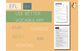 Use Better Vocabulary In Your Writing: said (EFL Work Pack) 8+