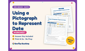 Using a Pictograph to Represent Data Worksheet – 3rd Grade Graphing