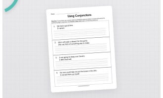 Using Conjunctions Worksheet