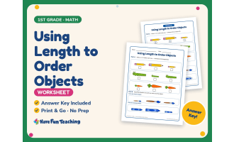 Using Length to Order Objects Worksheet – 1st Grade Measurement & Size