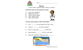 Using Nouns Worksheet
