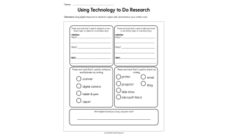 Using Technology to Do Research Worksheet