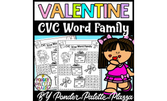 Valentine CVC Word Family - Valentine Word Search
