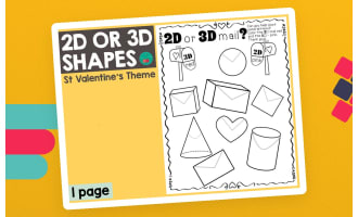 Valentine's 2D or 3D Shapes