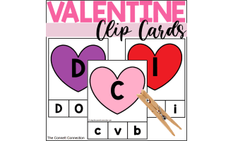 Valentine's Day Alphabet Clip Cards
