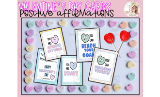 Valentines Day Cards Positive Affirmations | Valentines Day Elementary