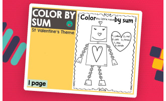 Valentine's Day Color By Sum
