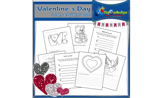 Valentine's Day Coloring & Writing Prompts - EBOOK
