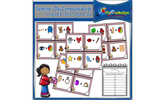 Valentine's Day Compound Words Task Cards - EBOOK