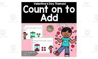 Valentine's Day: Count on to Add (1.OA.C.5)