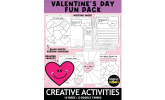 Valentine's Day Fun Pack | Creative Art and Writing Activities
