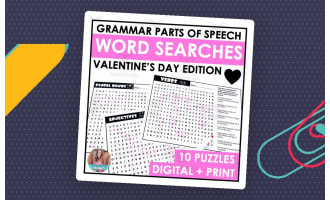 Valentine's Day Grammar Word Search Packet