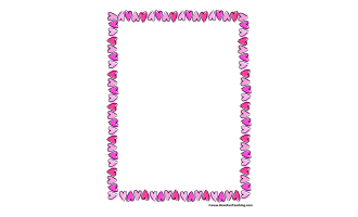 Valentine's Day Hearts Border Paper
