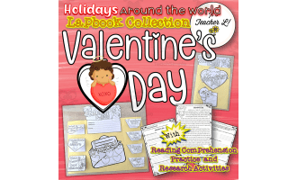 Valentine's Day Lapbook with Reading Comprehension Activities
