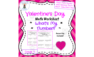 Valentine's Day Math Trivia Worksheet